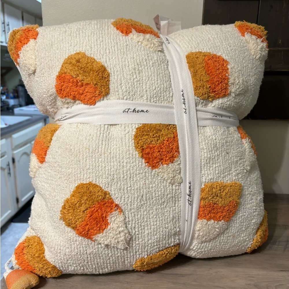 Cupcakes and Cashmere set of 2 candy corn pillows